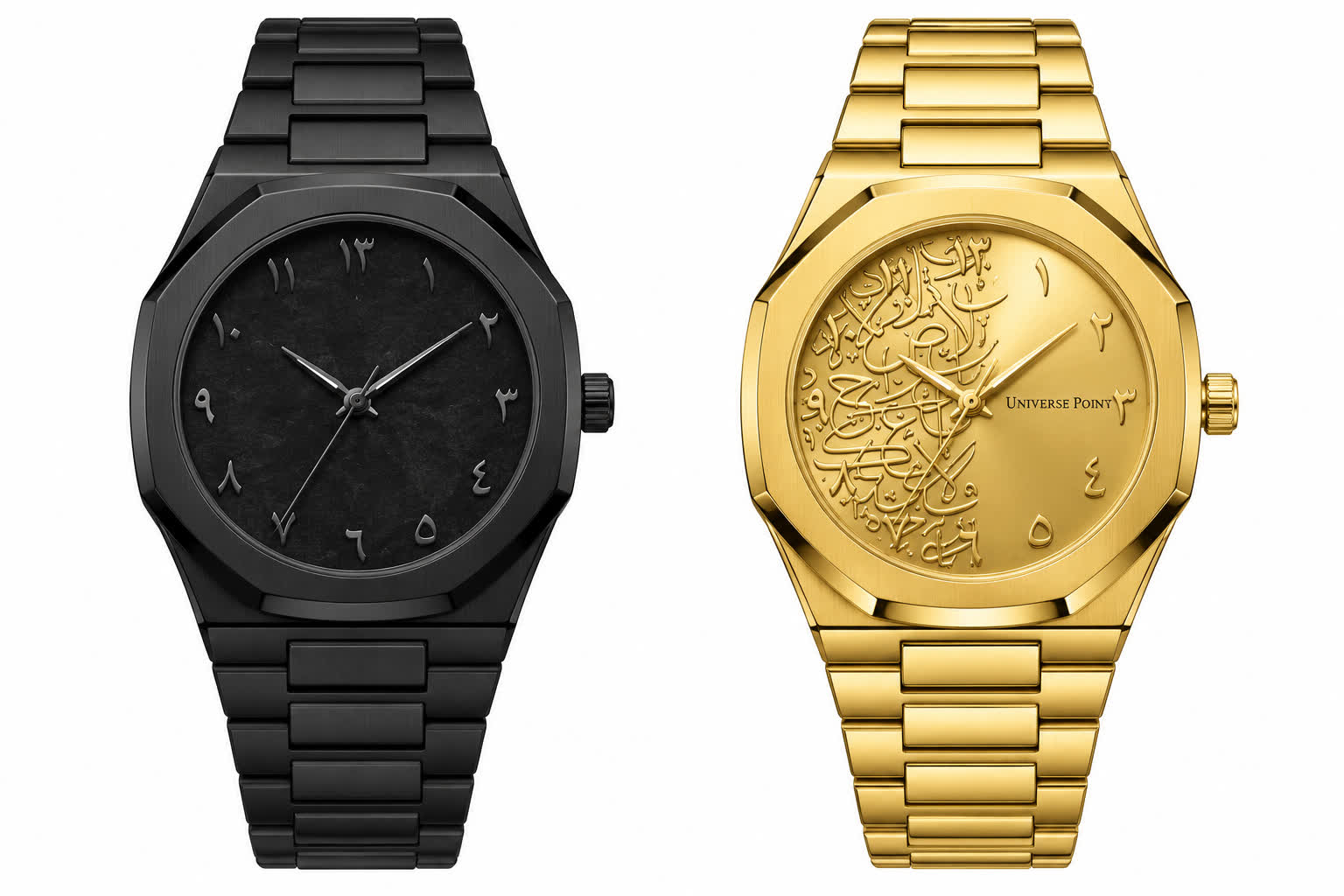 Premium Arabic Dial Watch Combo | Stylish Men's Luxury Watch Set – ৳399